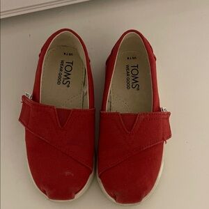 TOMS Vibrant Red Slip-On Shoes